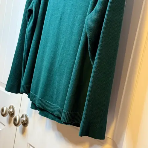 Source Unknown Forest Green Knit Long Sleeve Top Women's Casual Pullover Sweater Plus Sz 2X/3X