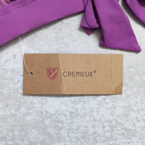 NWT Cremieux Amavi Purple Halter Neck Tie Closure Bikini Top Size L Size L