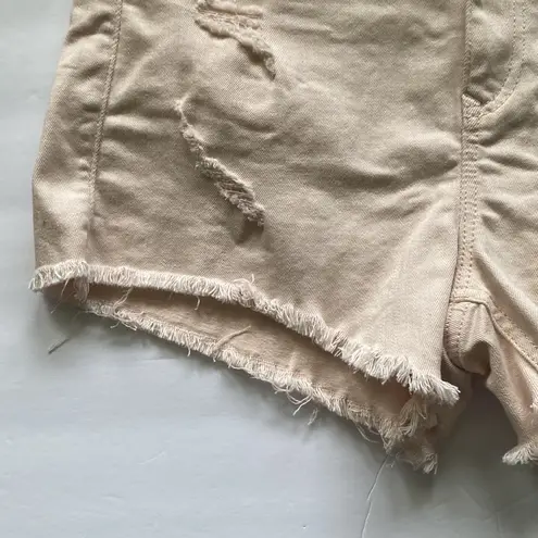 EXPRESS  high rise shortie pink denim jean shorts, size 10