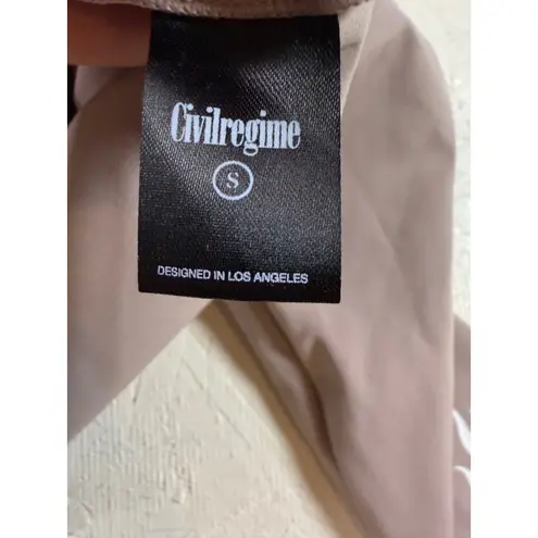 Civil Regime Long Sleeve Crop Top Roses Flames Graphic Designed in LA Small Brown