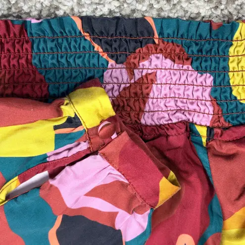 Marine layer NWT Brooklyn Blouse Explosive Floral Ruffle Smocked Waist Women SM