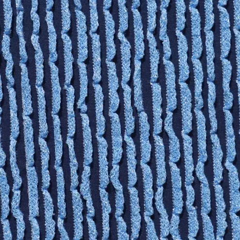 BERLOOK Textured Frill Triangle Bikini Top ONLY 49 Blue Size M