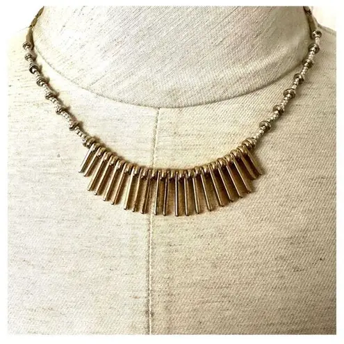 The Bar Gold and silver tone metal necklace