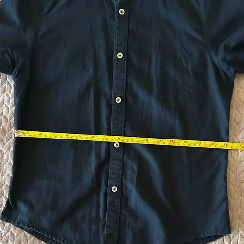 ZARA Women’s Navy Blue Button-Up Shirt