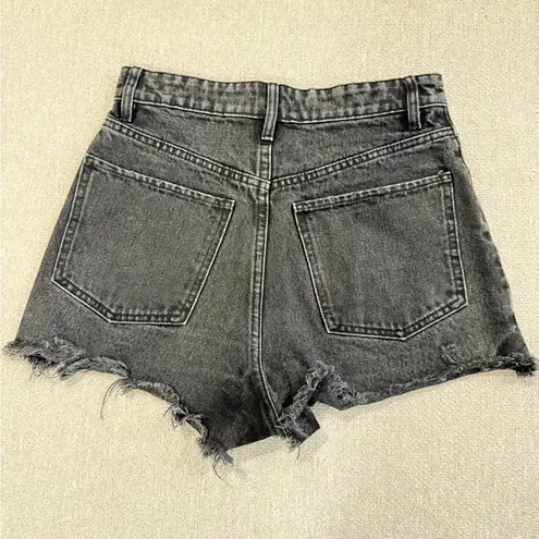 ZARA  High Waist Charcoal Denim Shorts