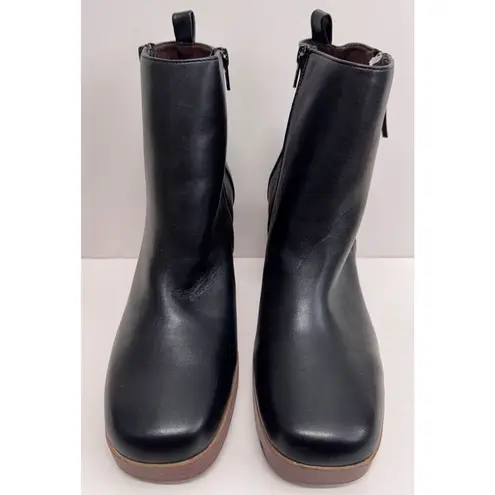 White Mountain Ankle Boots Size 9.5 Black Square Toe Block Heel Side Zip NEW