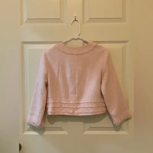 Karl Lagerfeld Light Pink Cropped Blazer. Size-Medium