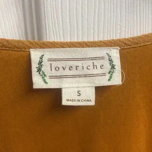 Love Riche 💕 2 For $10 Ruffle Boutique Dress Mustard Color Size Small
