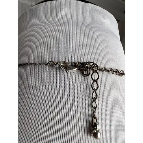 Chunky Silver toned Graduated Bead Necklace statement piece artisan vintage