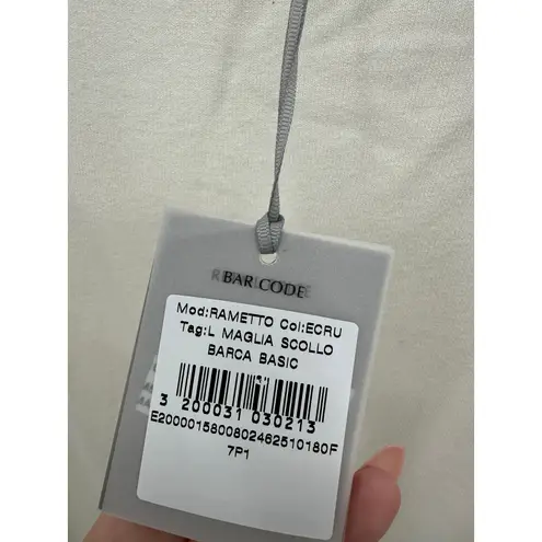 Sandro Ferrone Womens Cream Knit Sweater Size L NWT Minimal Capsule Size L