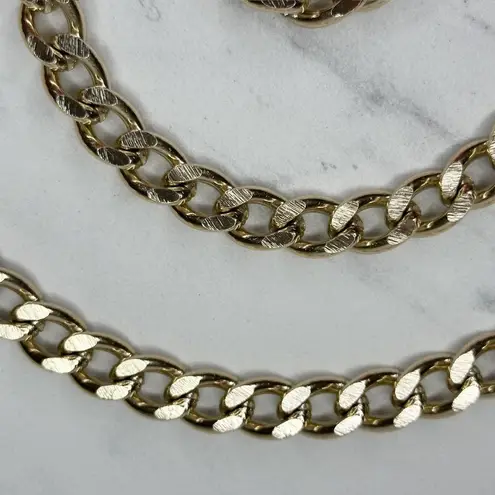 Simple Gold Tone Chain Link Belt XS/Small (XS/S) Classic Cuban Style ✨