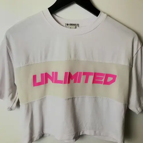 Forever 21  Unlimited T Shirt Trendy Classic Graphic Tee Top Short Sleeve Cotton