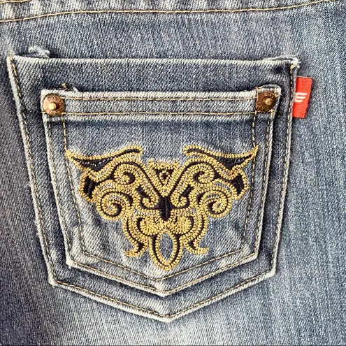 EXIT Medium Wash Denim Bermuda Jean Shorts Size 25