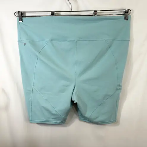 Fabletics  Plus Size 3X Shorts Power Hold Aqua Blue Bike Shorts Bermuda 1763