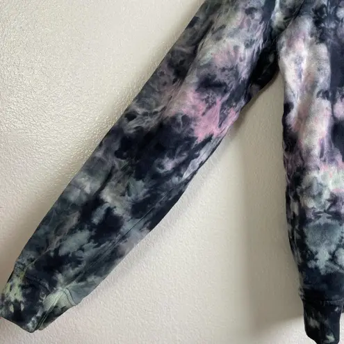 Blind Rooster Sweatshirt Medium Pullover Tie Dye Floral Embroidered Soul On Fire Blue