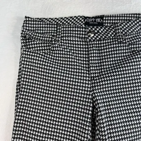 Tripp NYC Jrs 7 Jeans Houndstooth Low Rise Grunge Goth Emo Whimsigoth Stretch