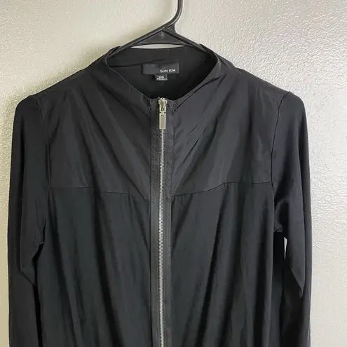 Sun Kim Jacket XS Black Full Zip Oversized Pockets Lagenlook Womens