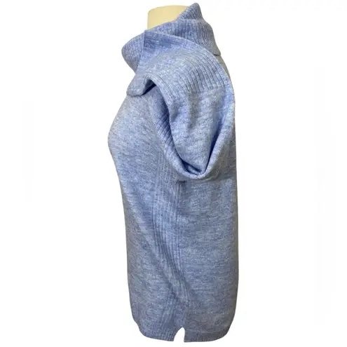 Loft  light blue ribtrim relaxed fit turtleneck sweater