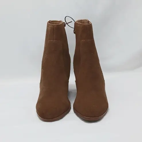 Soludos Emma Boots Women's Size 9 Tan Suede Booties Chunky Block Heel outdoors