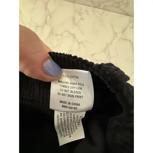 Honor The Gift Black Corduroy Shorts with Side LaceUp Detail Size undefined