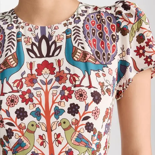 RHODE Lulani Dress Vibrant Tapestry Print Midi Size 0 Red