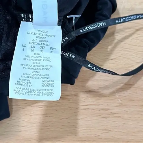 MiracleSuit MagicSuit Dungarees Marisa Romper
One Piece Swimsuit Black NWOT 8