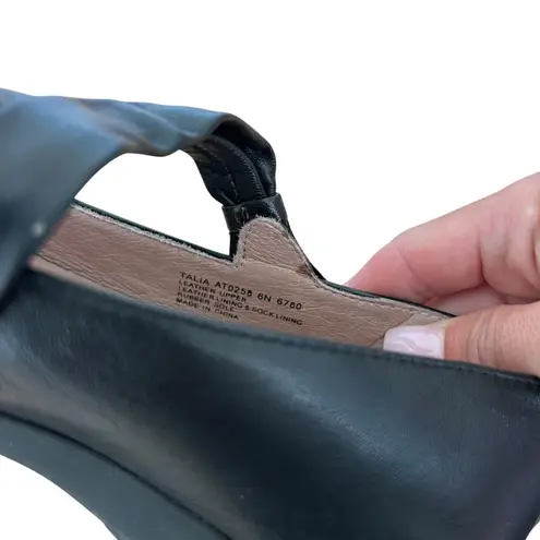 Abeo Talia Black Leather Ballet Flats Sz 6