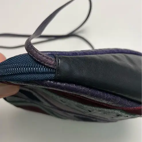 Vintage Studio By Sharif Purse Crossbody Leather Art To Wear Western Purple Red