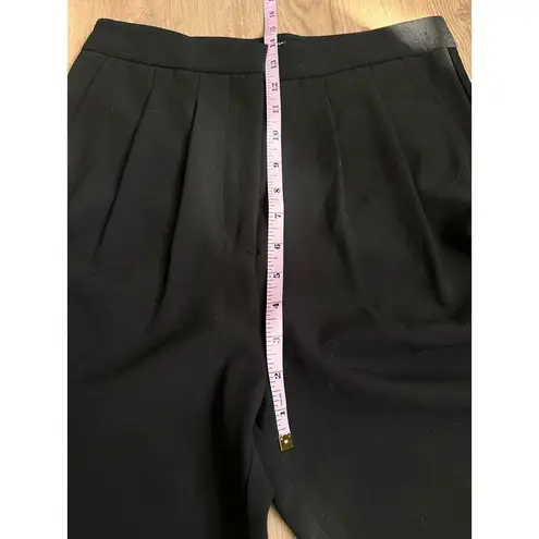 Generation Love Jenise High Rise Pleated Cropped Crepe Pants size 2 Black