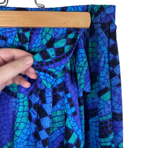 Jantzen Vintage Women’s Size Medium Faux Wrap Skirt Blue Purple Green Black