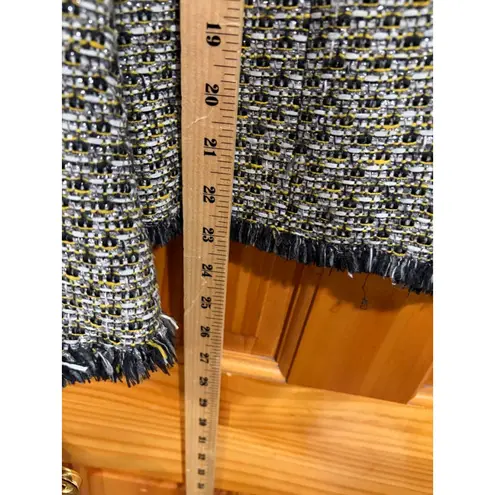 Veronica Beard Womens Fabian Tweed Fringe Jacket Blazer Size 4 Multi Metallic