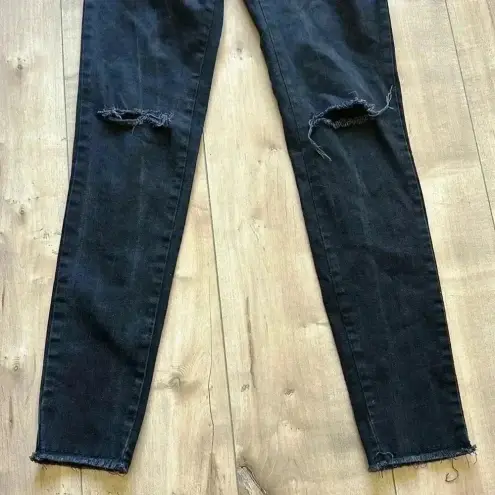ANINE BING  Distressed Knee Skinny Jeans in Washed Black Sz 27