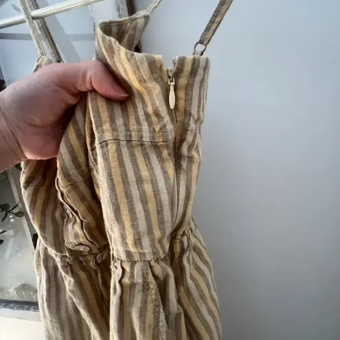 Madewell  100% linen French Vanilla Sleeveless Wide-Leg Jumpsuit Women's Size 2