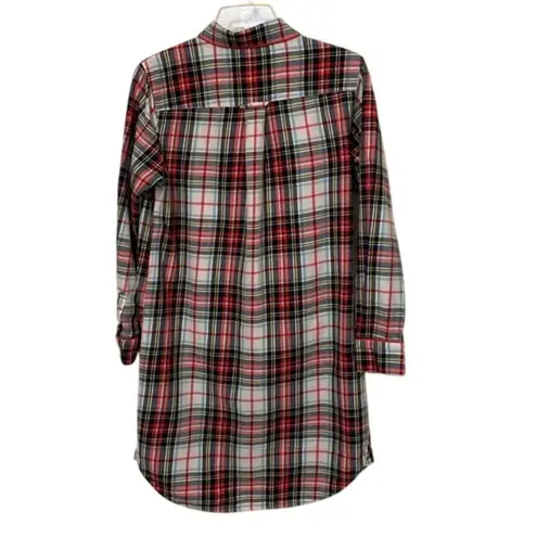 Boden Red Plaid Flannel Sleepwear Nightshirt Pajamas Nightgown Womens Size Small