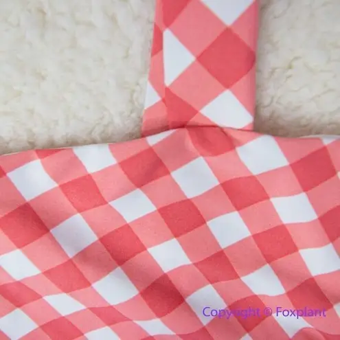 ONIA NEW Raquel Barbiecore pink gingham check raquel one piece swimsuit, size M