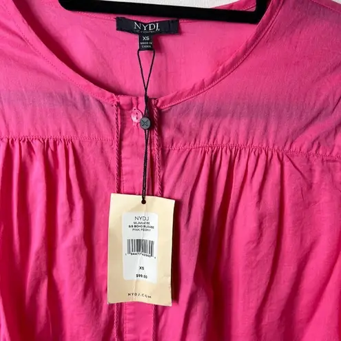 NYDJ NWT button up boho blouse pink peony women’s size XS