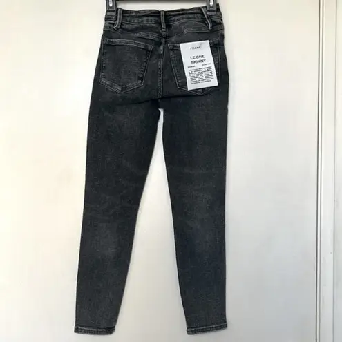 frame denim  NWT Le One Skinny Black Acid Wash Jeans/Denim-Size 1 (24"-28")