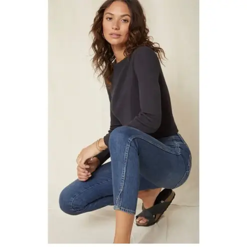 AMO Twist Dark Vintage Blue Wash Women Mid Rise Ankle Jeans Size 25 NWOT