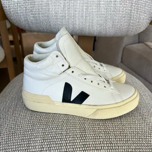 VEJA Minotaur High Top Sneakers in Black and White