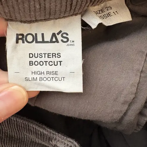 Rolla’s Corduroy High rise Duster Slim Bootcut Pants Brown Size 29 Womens