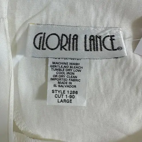 Vintage Gloria Lance Ivory Casual Blouse Size Large White