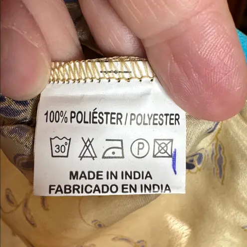 NWT Junglee Billee Boho Elastic Shorts w/ Beaded Tie Size XS / Small / Medium Blue