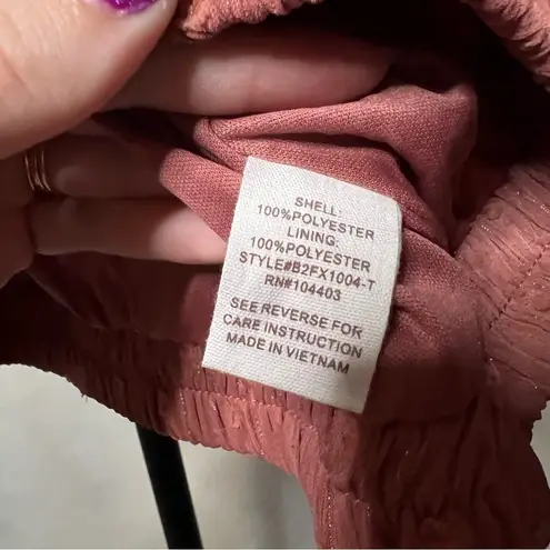 By The River Blush Pink Puff Sleeve Blouse Large