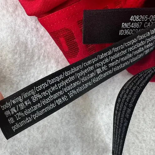 PINK Victoria's Secret Racerback Strappy Sports Bra XXS Logo Spellout Activewear Red