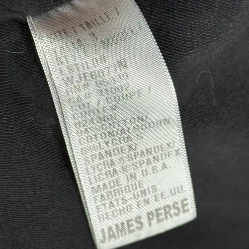 James Perse Black 3/4 sleeve Bodycon midi dress stretchy soft