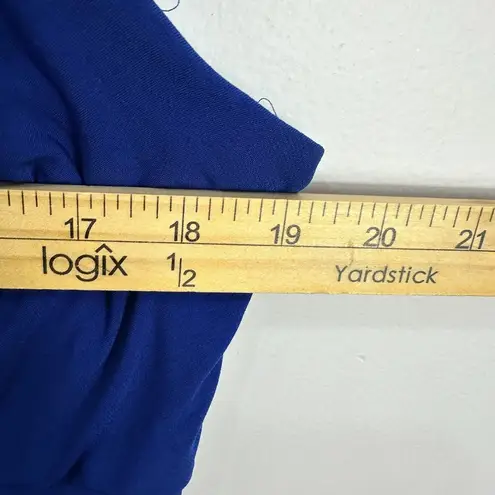 Enfocus Studio Enfocus Women Dress 14W Blue Sleeveless Lace Strap Tiered Bodycon Party Cocktail