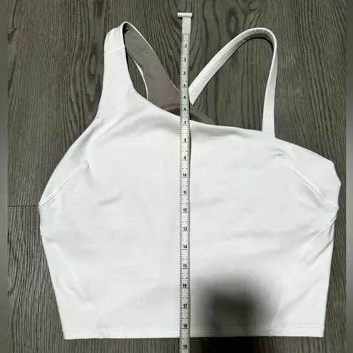 Lululemon  Women’s Everlux Asymmetrical Tennis Workout White Tank Top Exercise