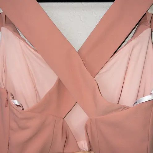 Dessy Collection New Desert Rose Off The Shoulder Criss Cross Trumpet Gown 8R