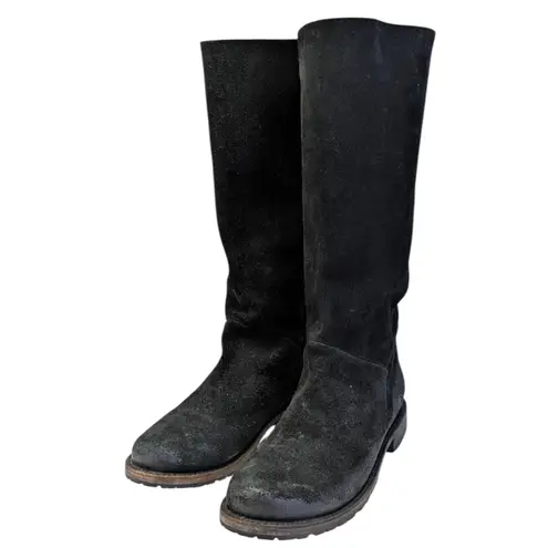 FREEBIRD by Steven Freebird Lane Distressed Suede Full Zipper Boots GUC $245 Size 8 S3938