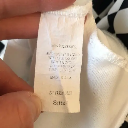 Alya  retro racing check neon strap dress size small